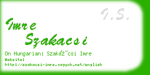 imre szakacsi business card